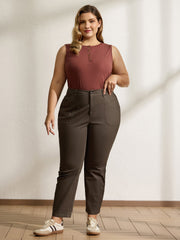 Sculpted Pockets Straight-Leg Pants