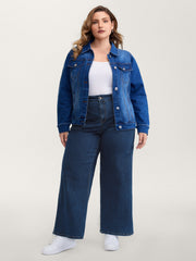 Side Pockets Wide-Leg Jeans