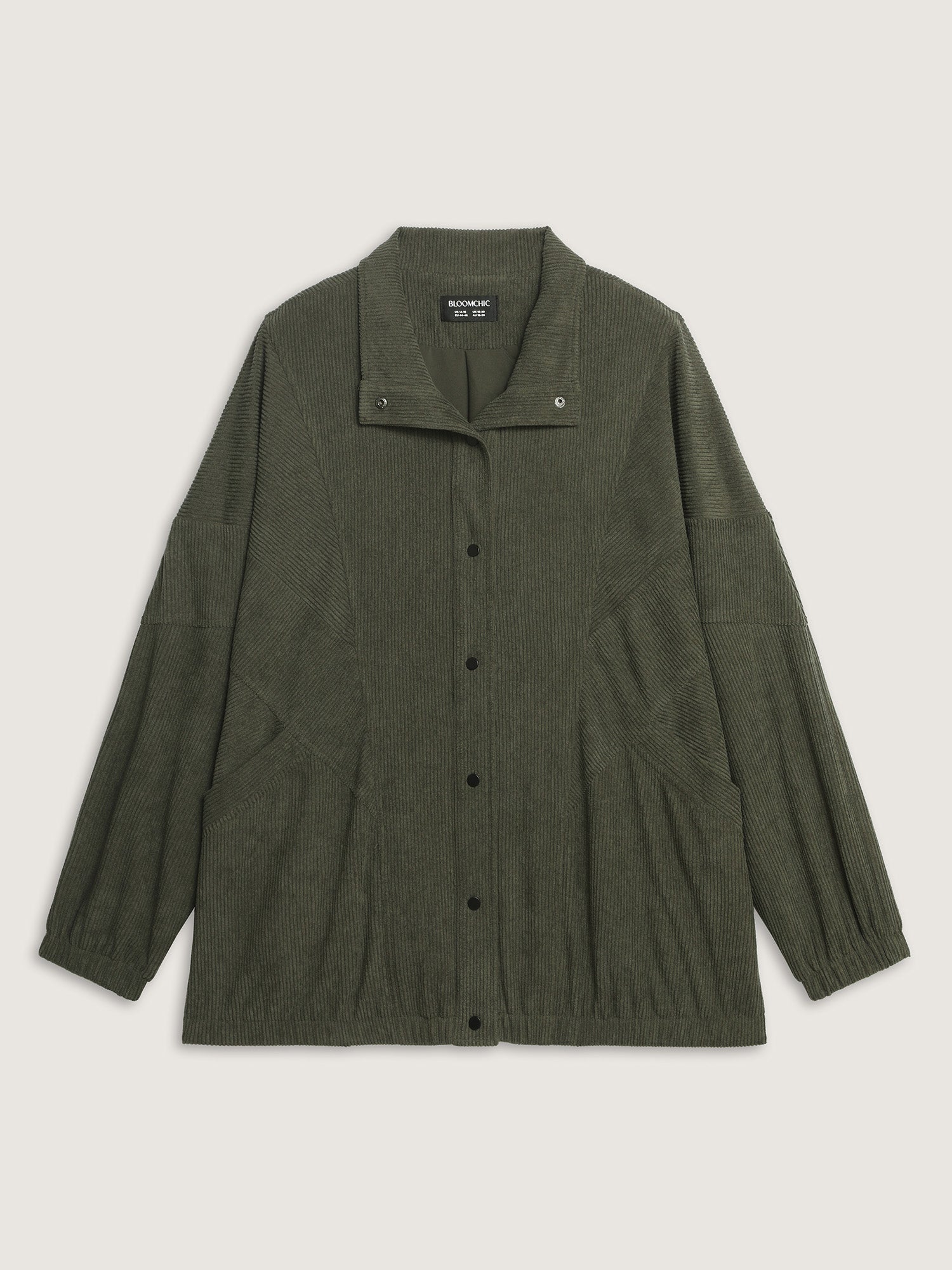 Textured Relaxed-Fit Button Pocket Jacket