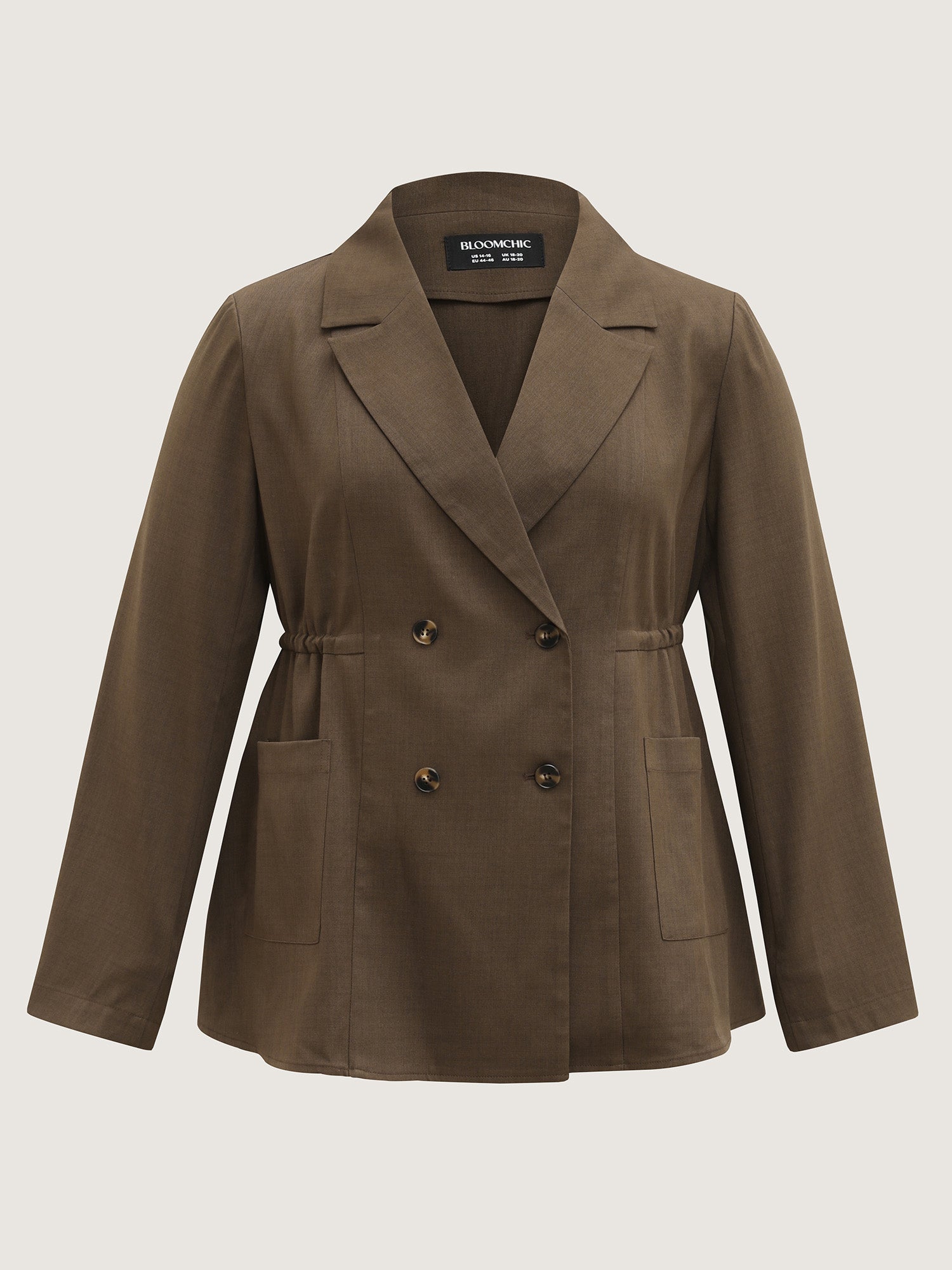 Adjustable Waistline Relaxed Fit Blazer