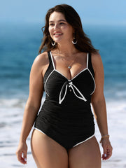 Shrink Pleat Tummy-Control One-Piece Swimsuit