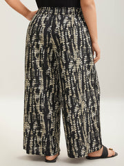 Abstract Tie-Dye Wide-Leg Pants