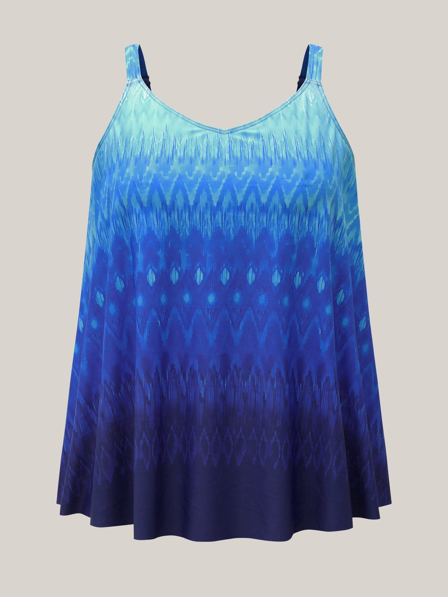 Gradient Sea Print Adjustable Swim Top