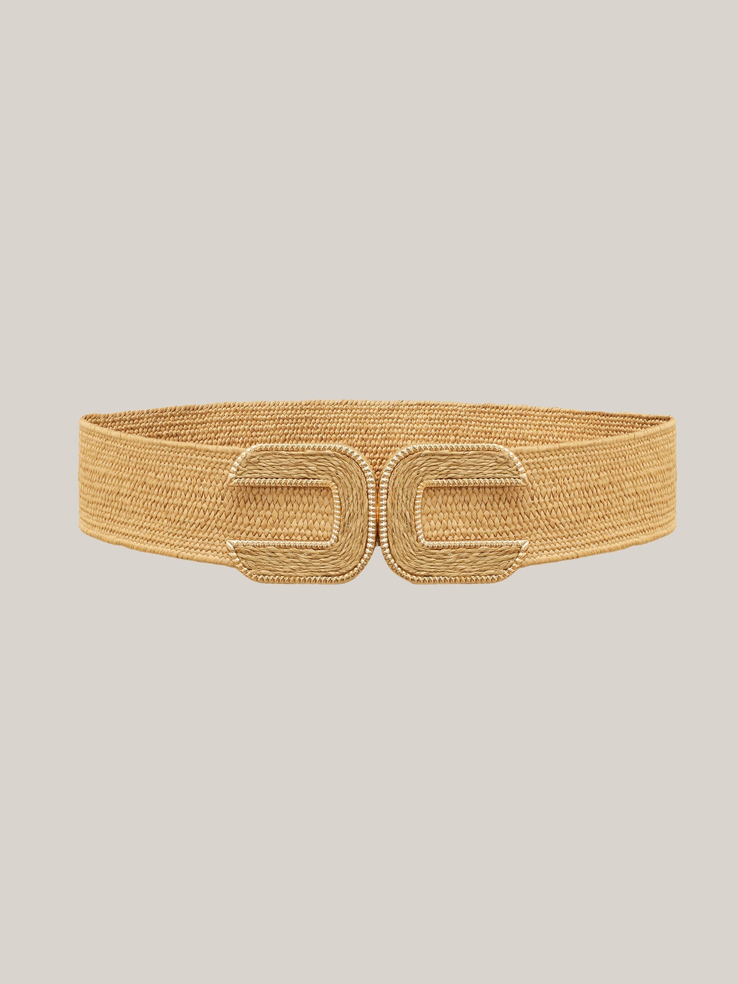 Gold-Tone Hand Woven Wide Belt