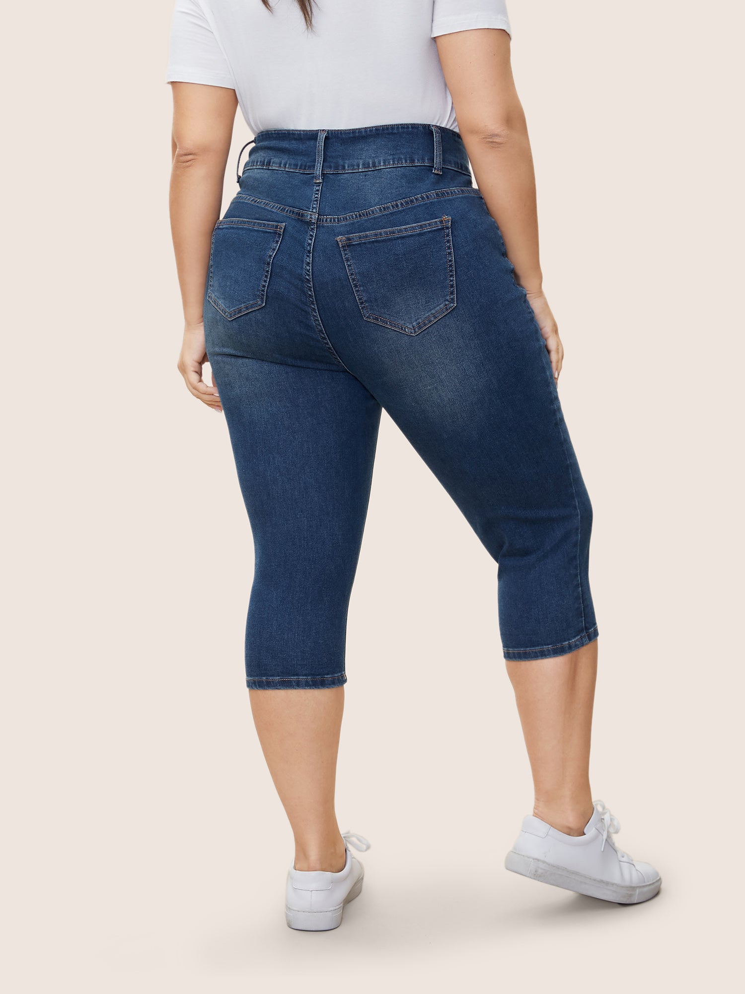 Skinny Below The Knees Pocket Jeans