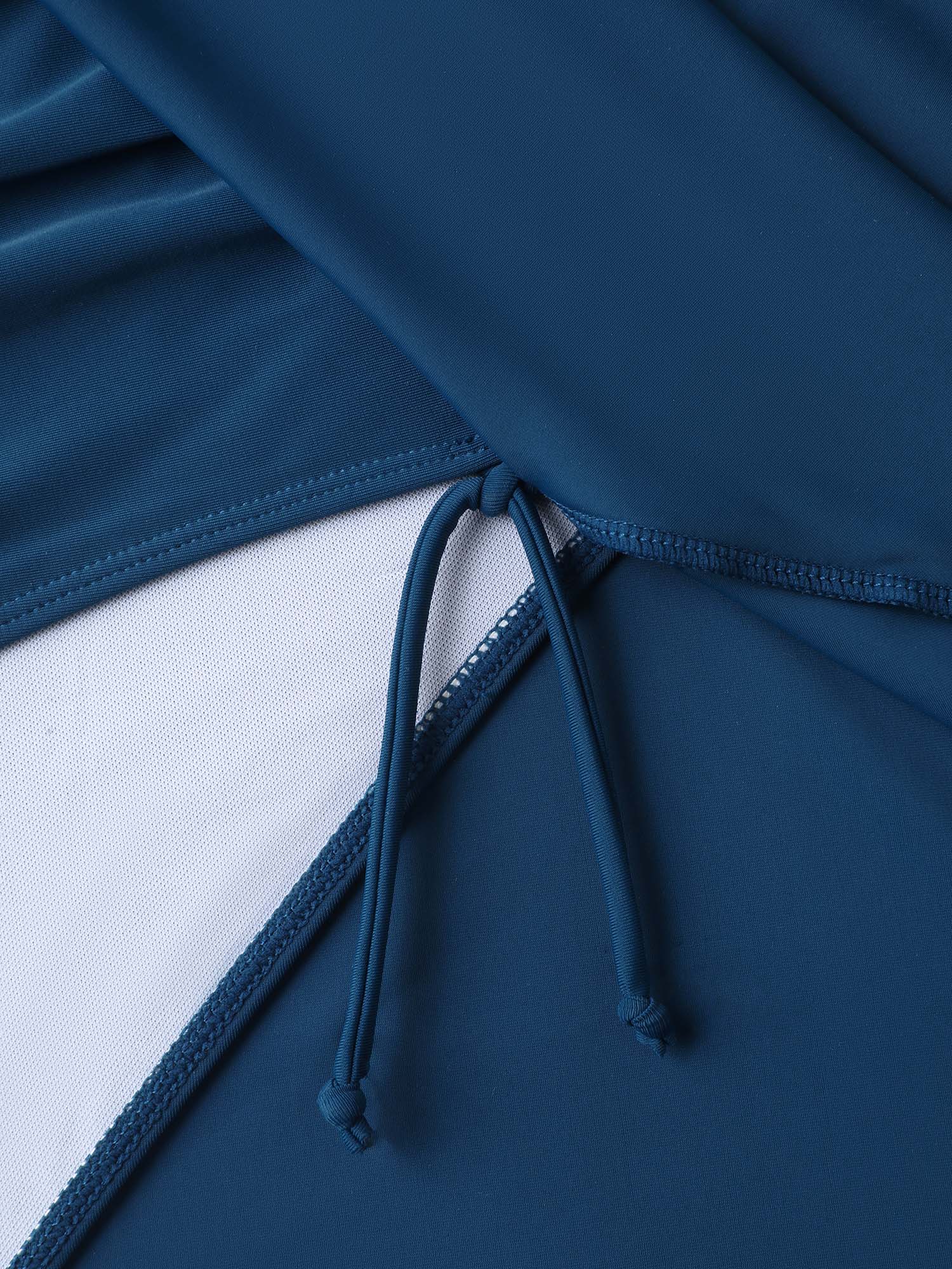 Anti-Float Ties Twist Belted Swim Dress