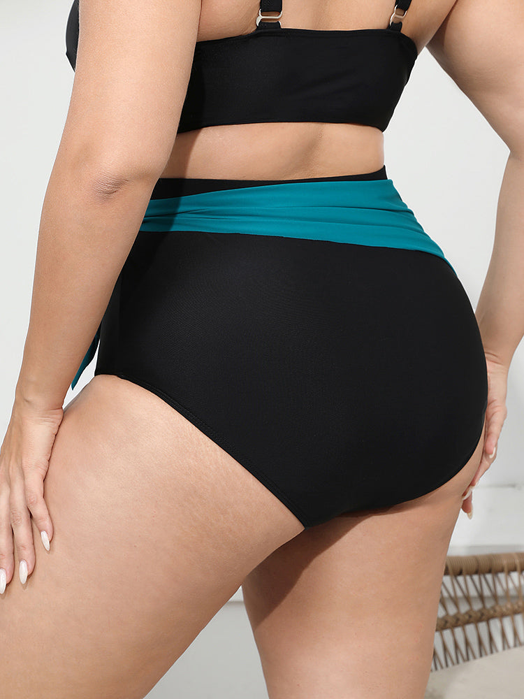 Two Tone Knot Side Bikini Bottom