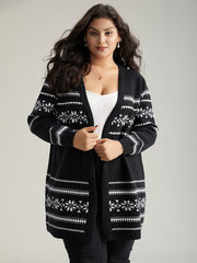 Anti-Pilling Bandana Print Elastic Cuffs Cardigan