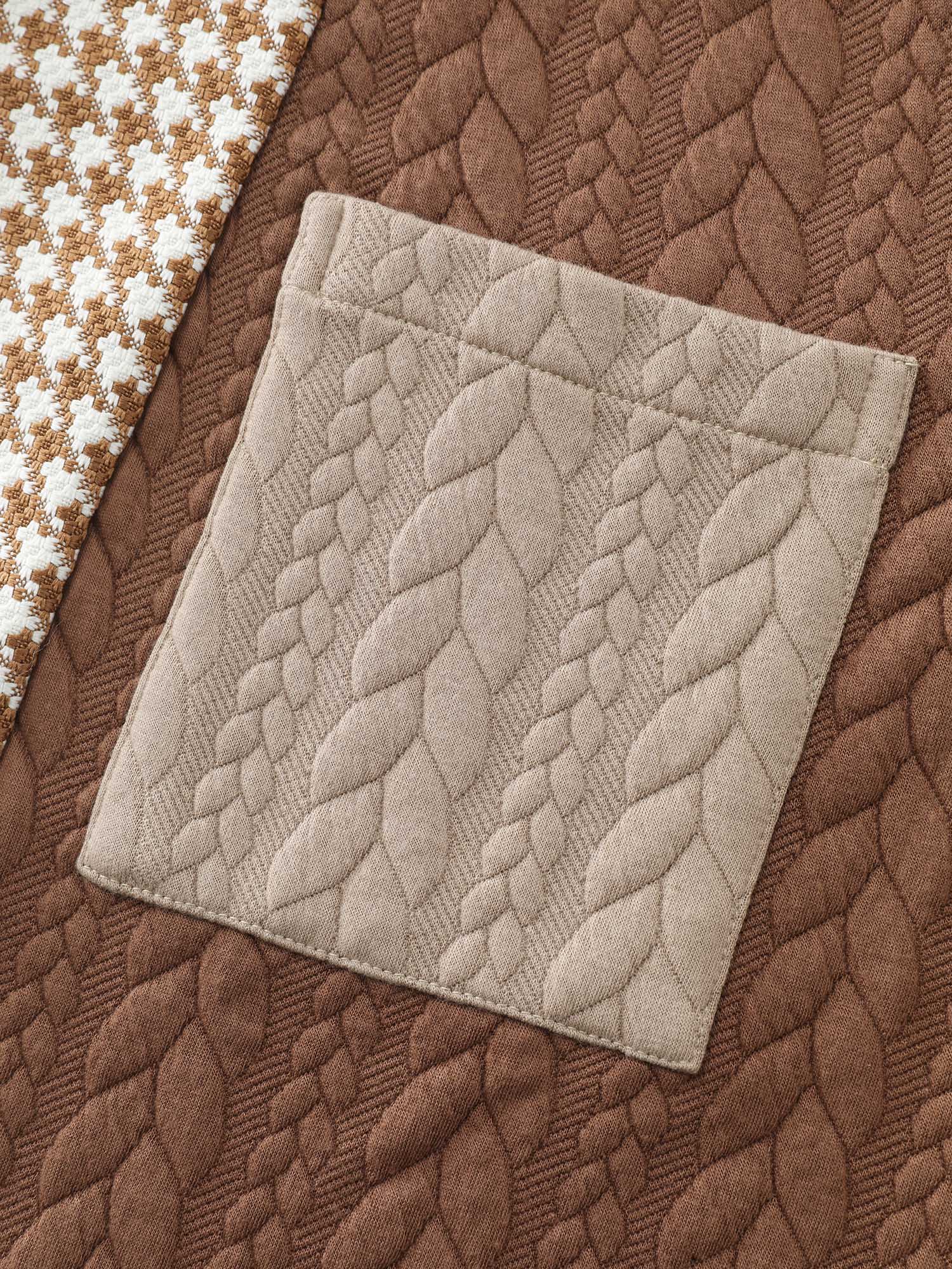 Colorblock Textured Pocket Button Jacket