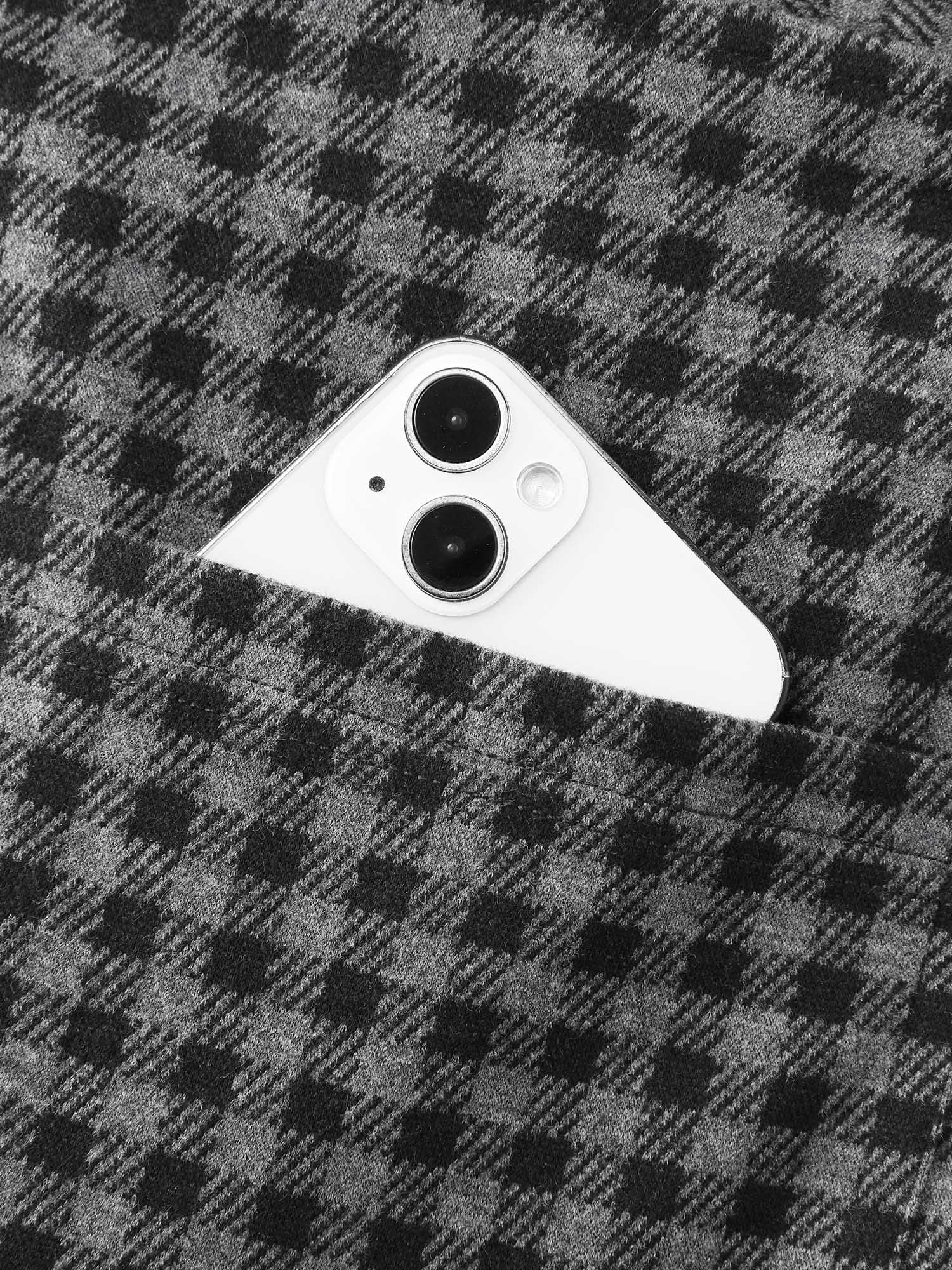 Checkered Pattern Pleated Jumpsuit