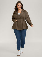 Adjustable Waistline Relaxed Fit Blazer