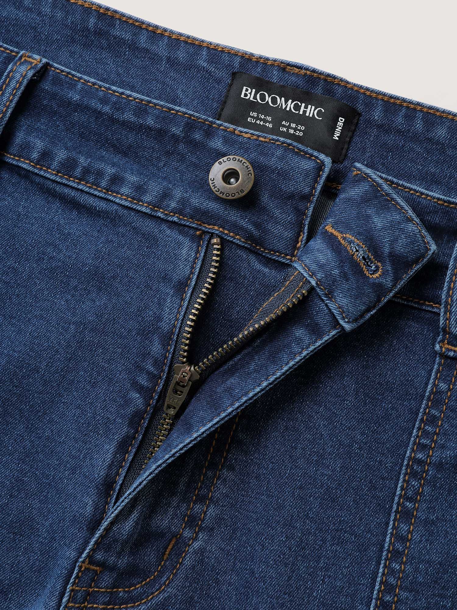 Side Pockets Wide-Leg Jeans