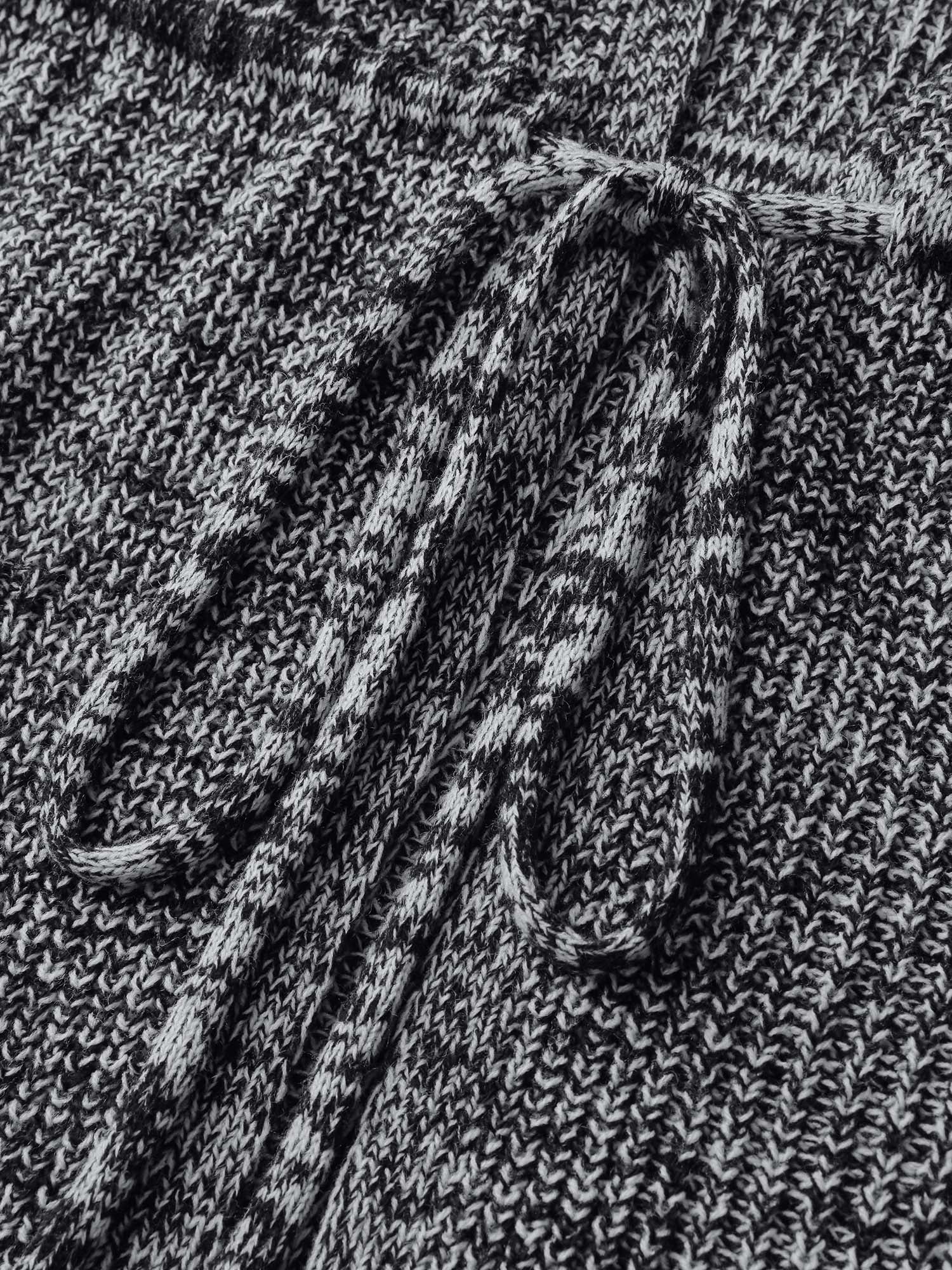 Heather Adjustable Waist Drawstring Knit Cardigan