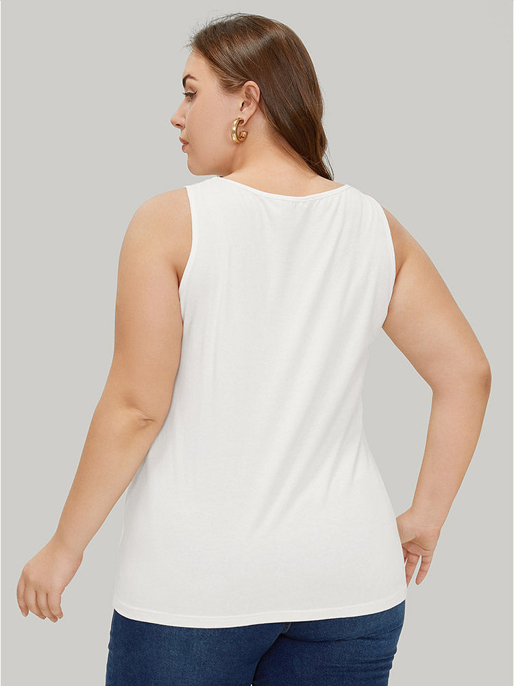 Figure Print Sleeveless Tank Top