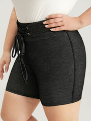 Solid High Rise Ties Very Stretchy Leggings