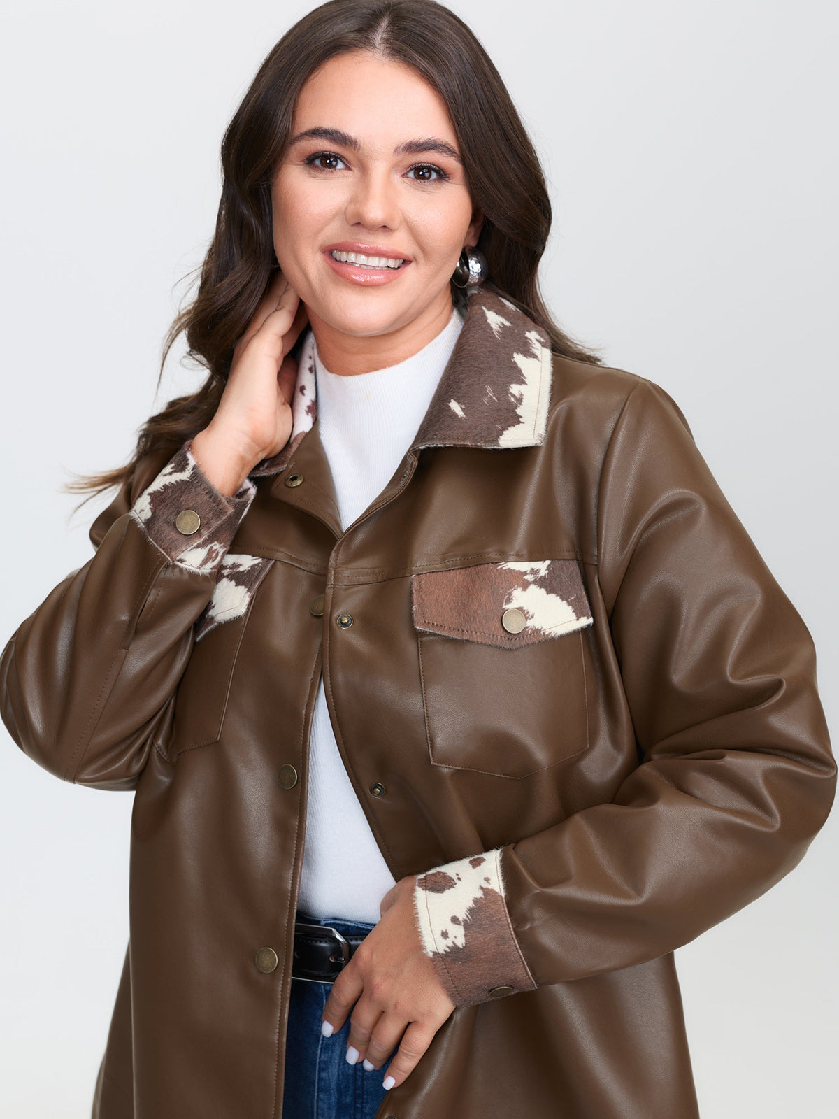 Animal Pattern Button-Down Jacket