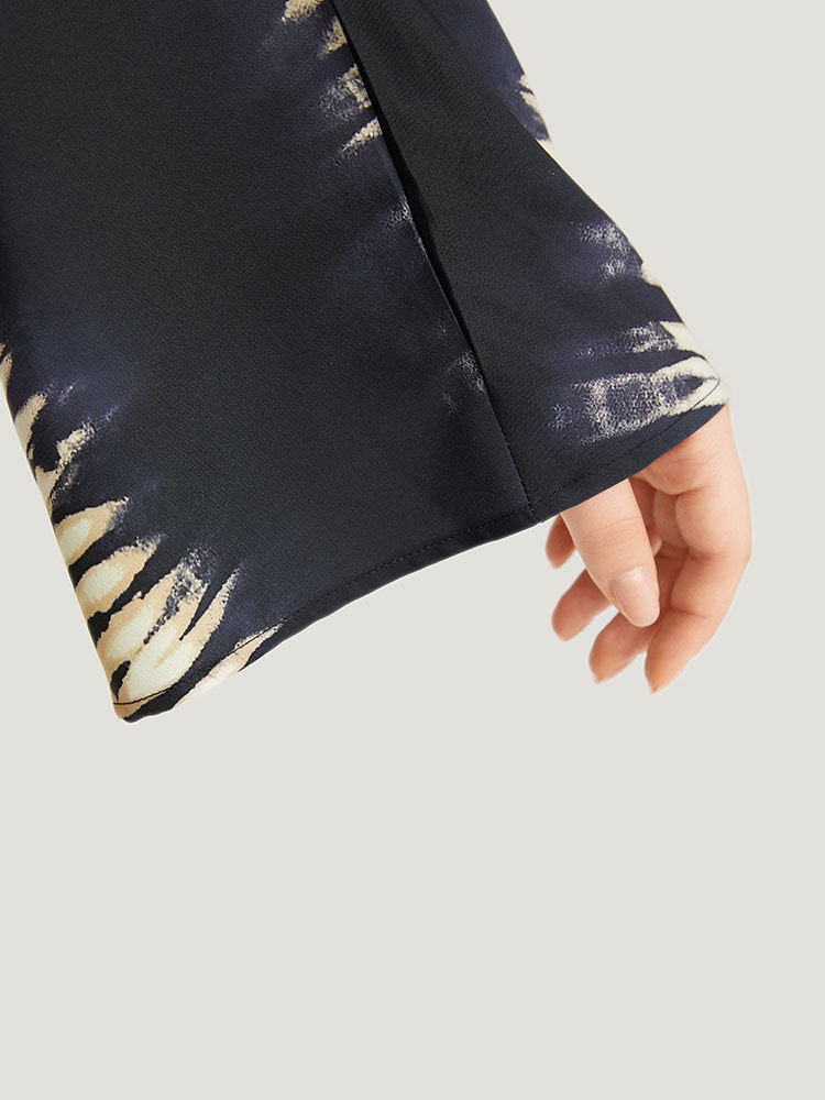 Halloween Tie Dye Print Open Front Kimono