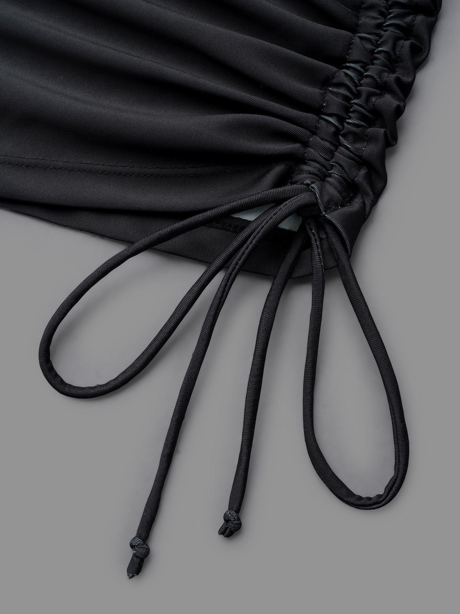 Color Block Drawstring Cami Swim Top