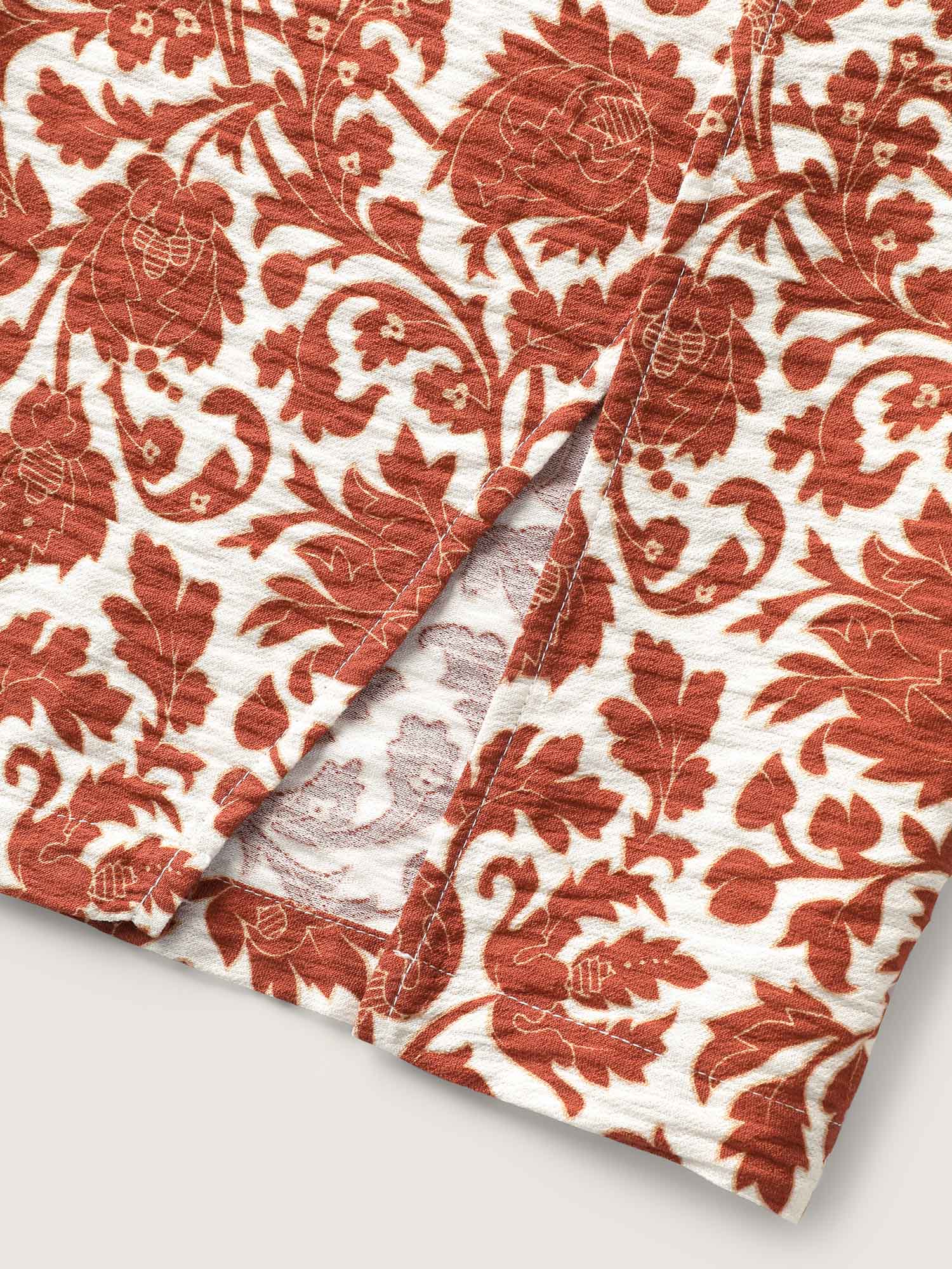 Boho Overlap Slit Belted Wide-Leg Pants