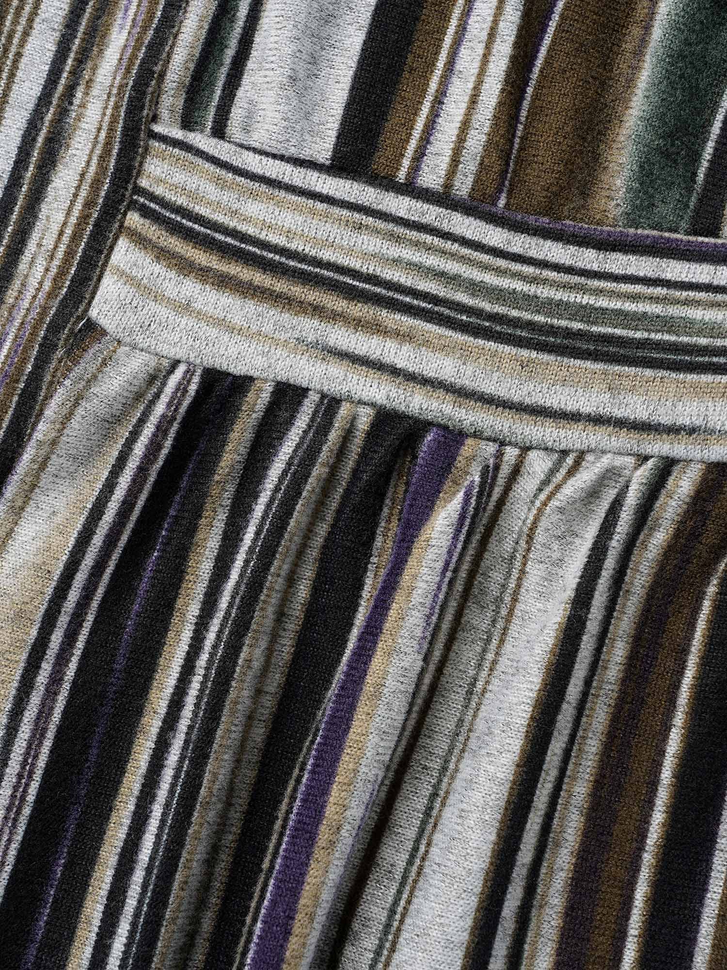 Colored Striped Open Front Waist Defining Jacket