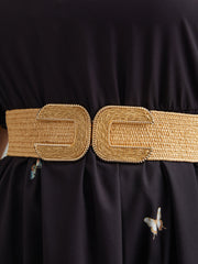Gold-Tone Hand Woven Wide Belt