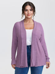 Shawl Collar Textured A-Line Cardigan