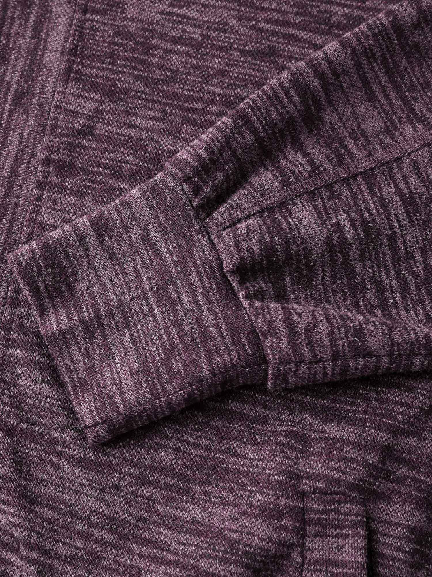 Heather Arc Hem Front-Open Jacket