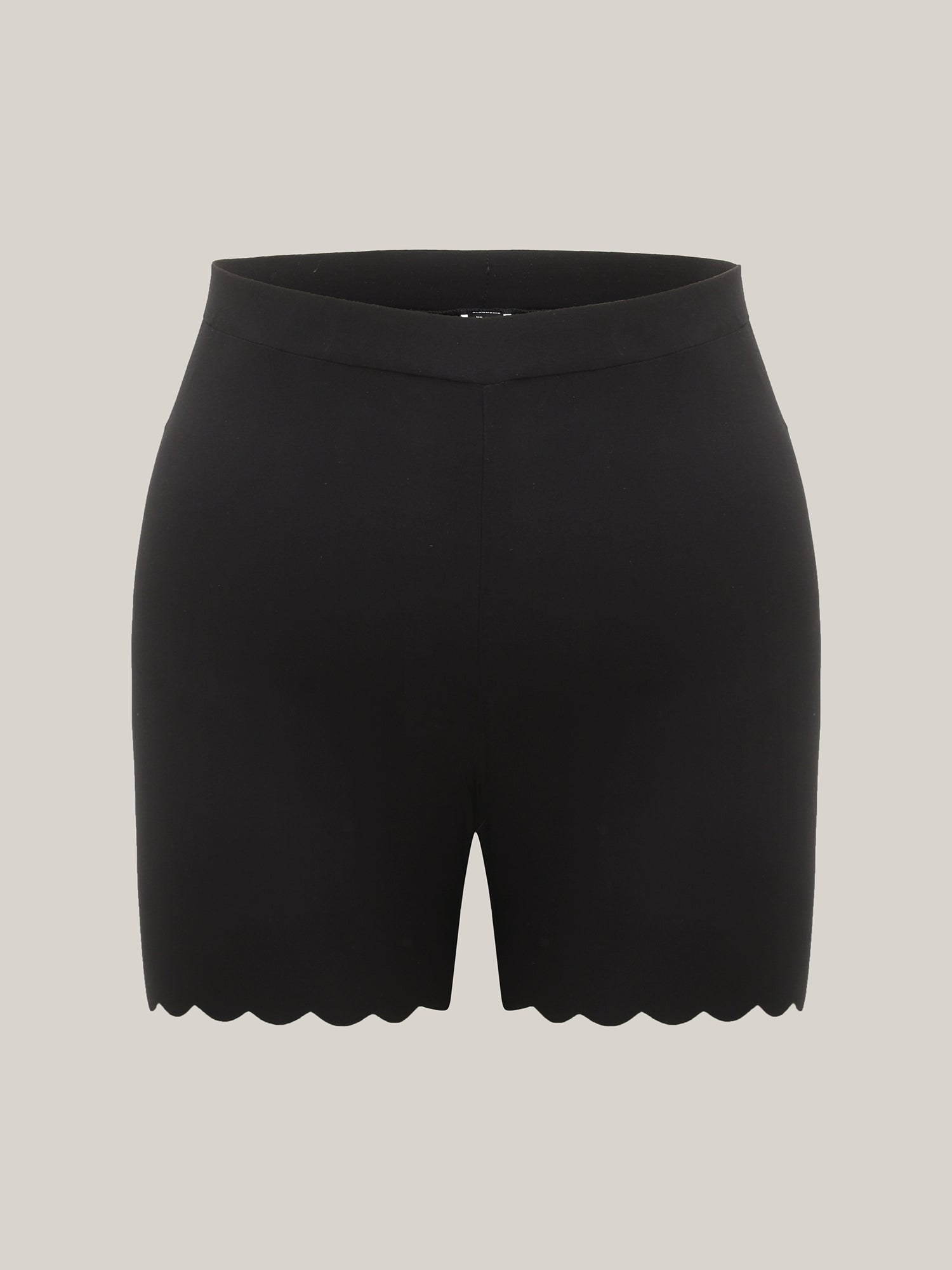 Scalloped Trim Stretchy Skinny-Fit Leggings