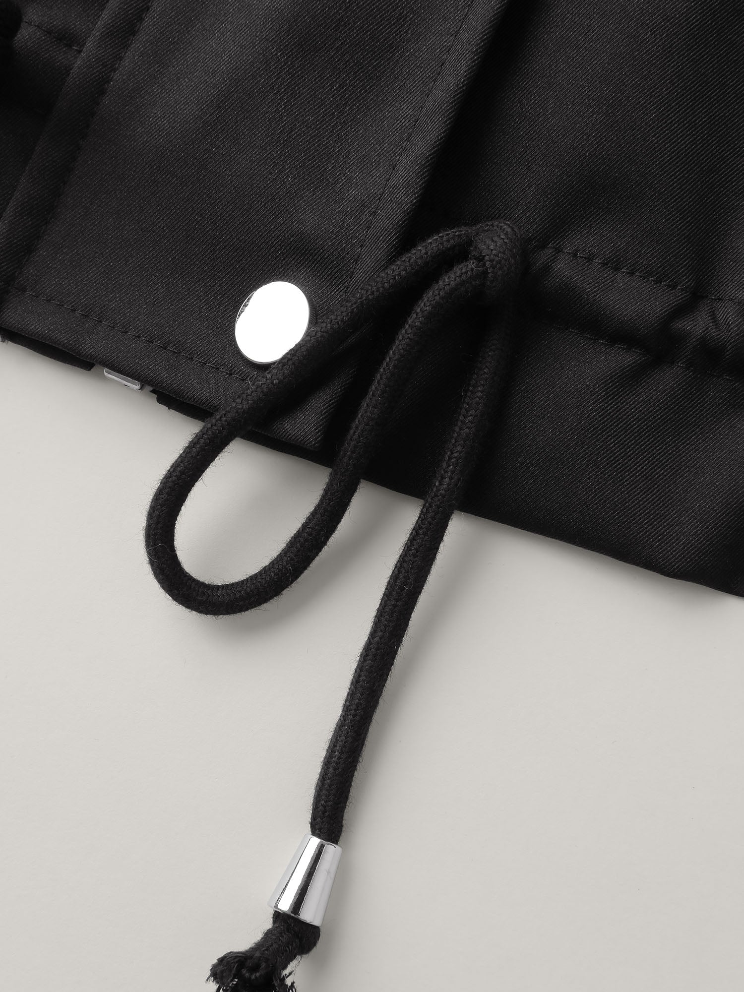 2-in-1 Plaid Hooded Adjustable Drawstring Jacket