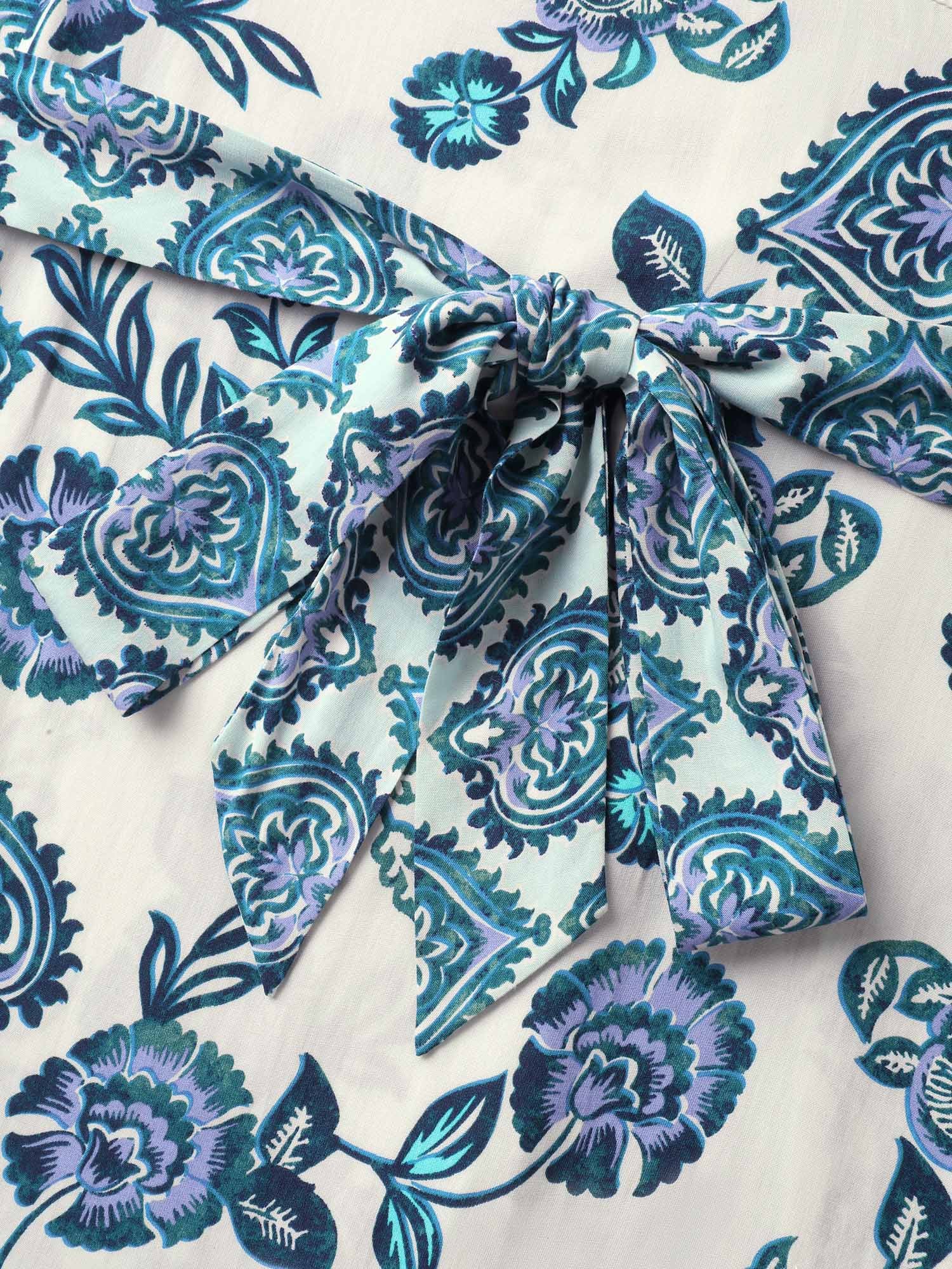 Floral Paradise Curvy Belted Kimono