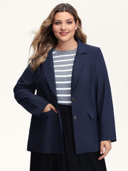Bowknot Back Split Hem Contrast Blazer