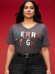 Silver Star Studded Faux Leather Belt