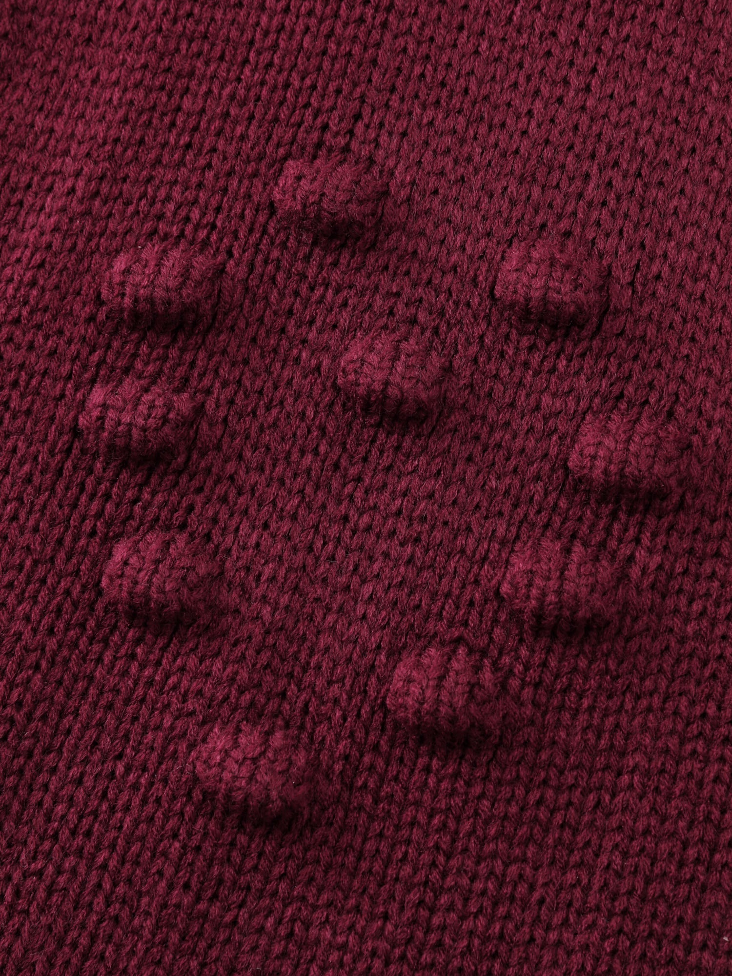 Heart Textured Lantern Sleeve Knit Cardigan