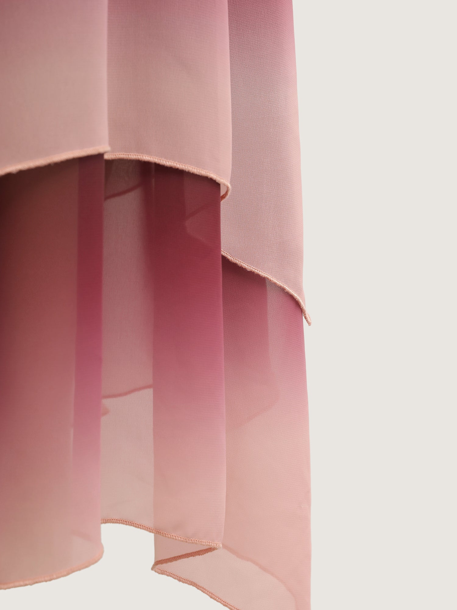 Tie-Dye Sheer Shirred Waist Midi Dress