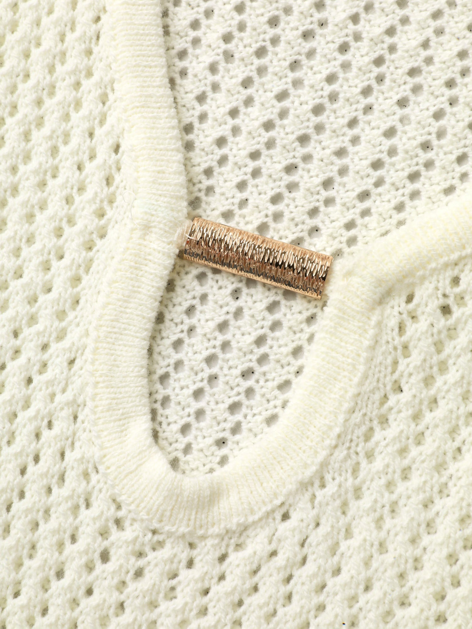 Slit Cut-Out Metal Ring Swim Cover-Up