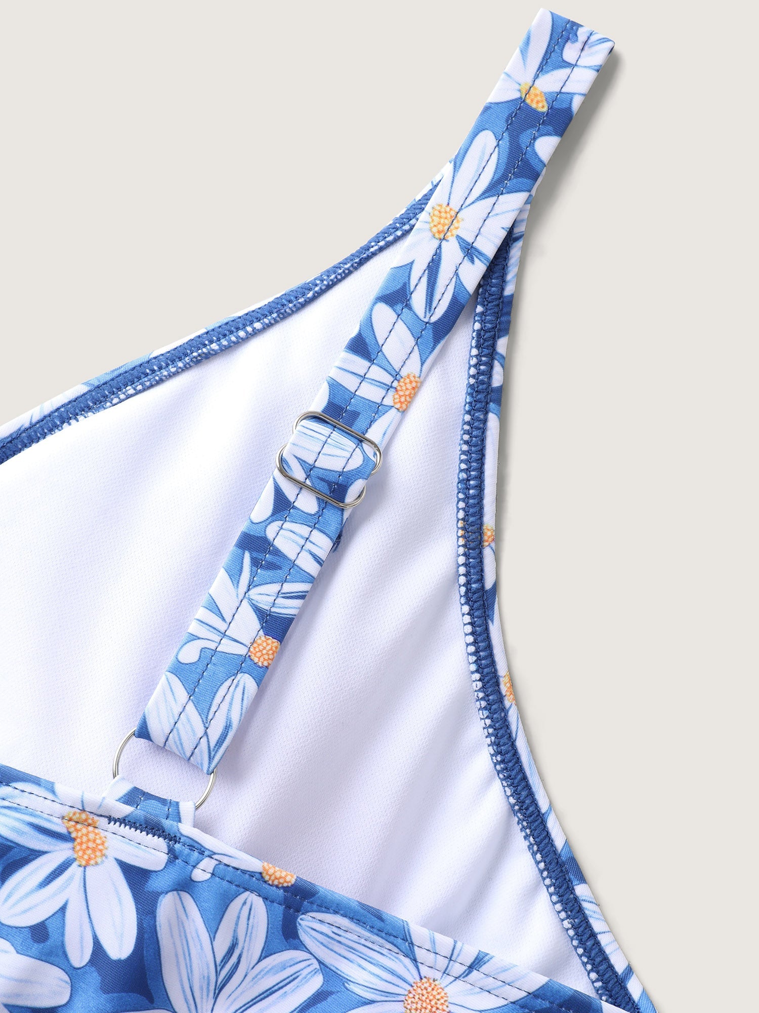 Floral Belted Ruffled One-Piece Swimsuit