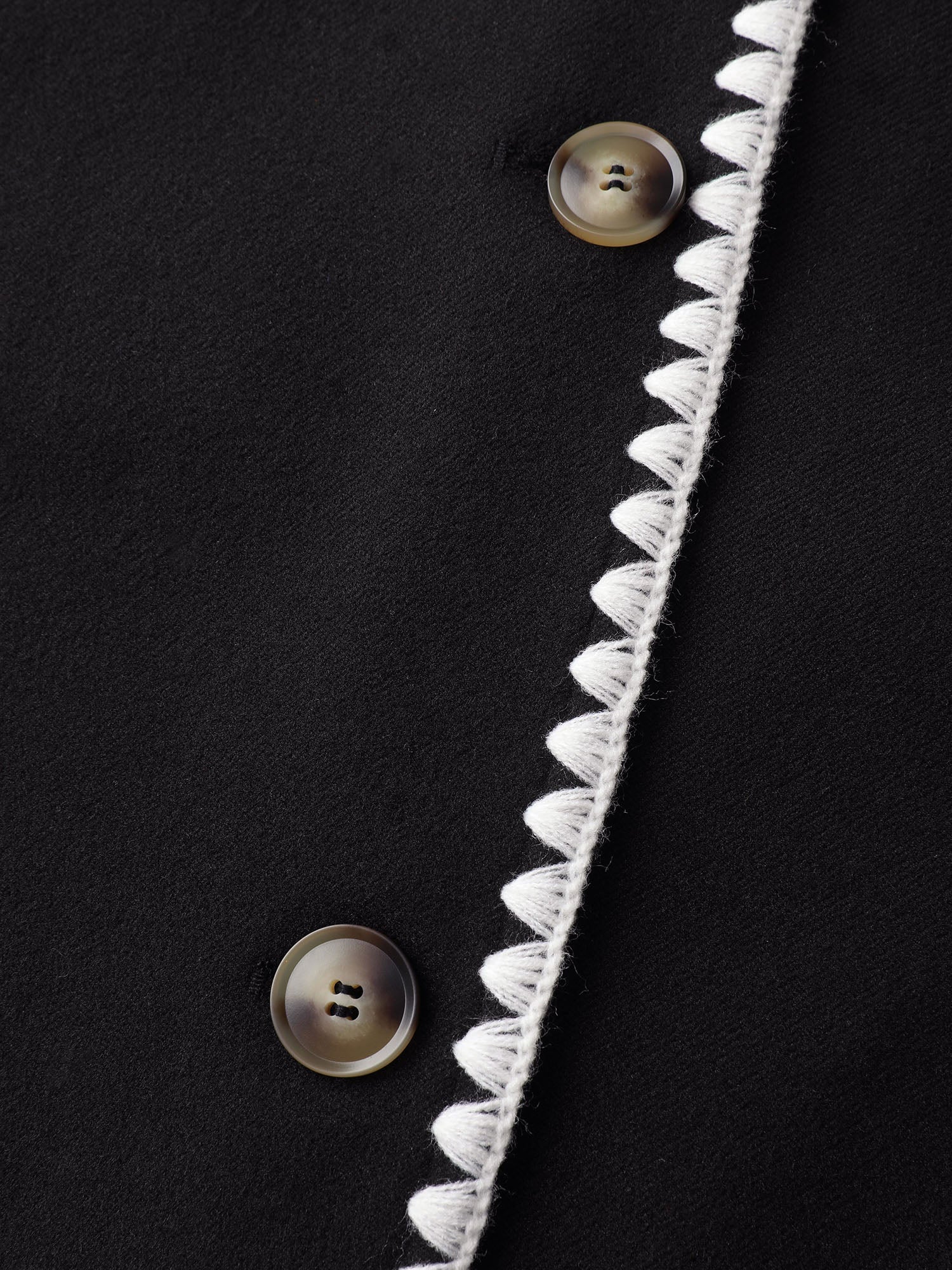 Overlock Stitch Color Contrast Belted Jacket