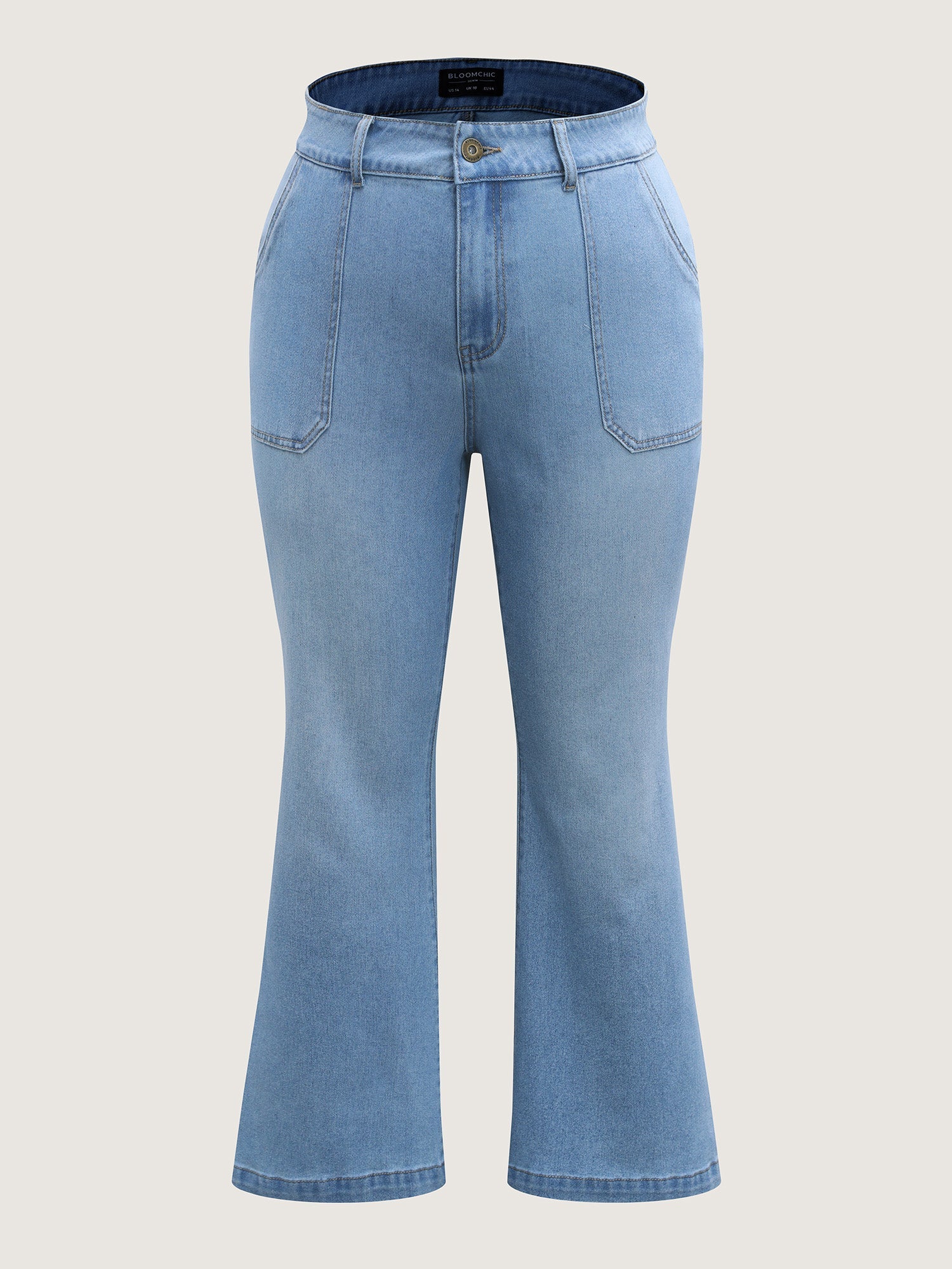 Classic Flared Hem Mid-Rise Jeans