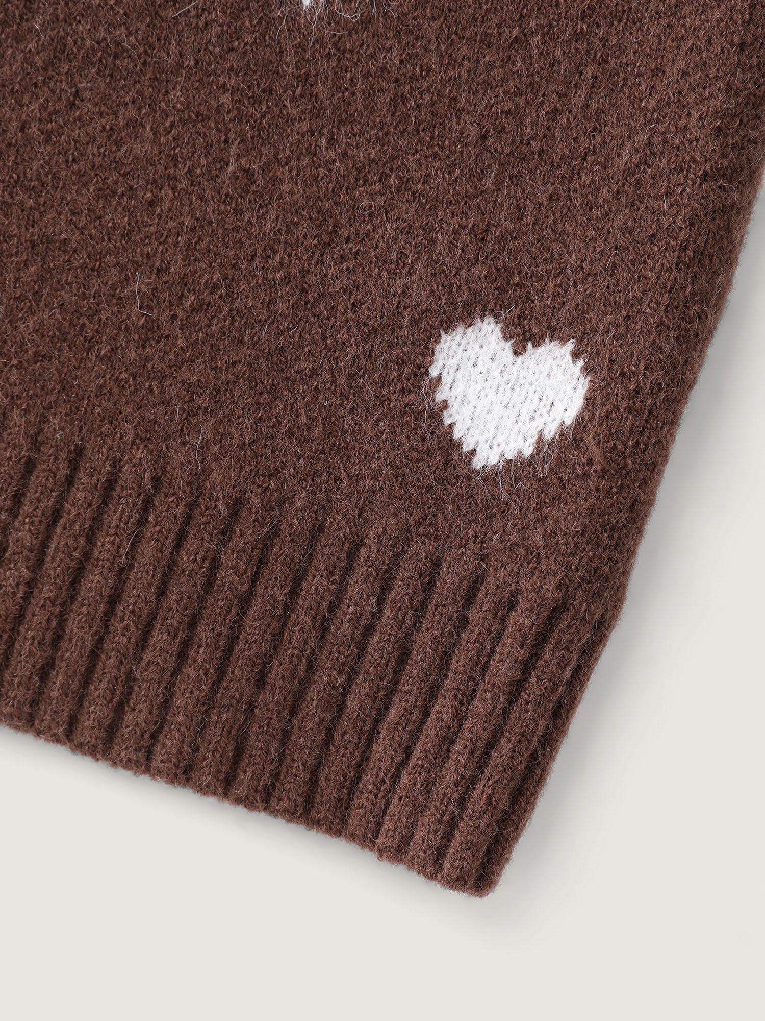 Heart Print Button Front Cardigan Vest