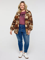 Fall-Ready Fluffy Zipper Jacket
