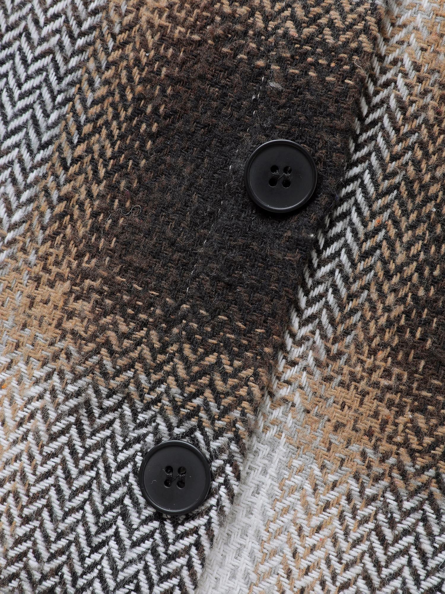 Plaid Print Button-Down Jacket