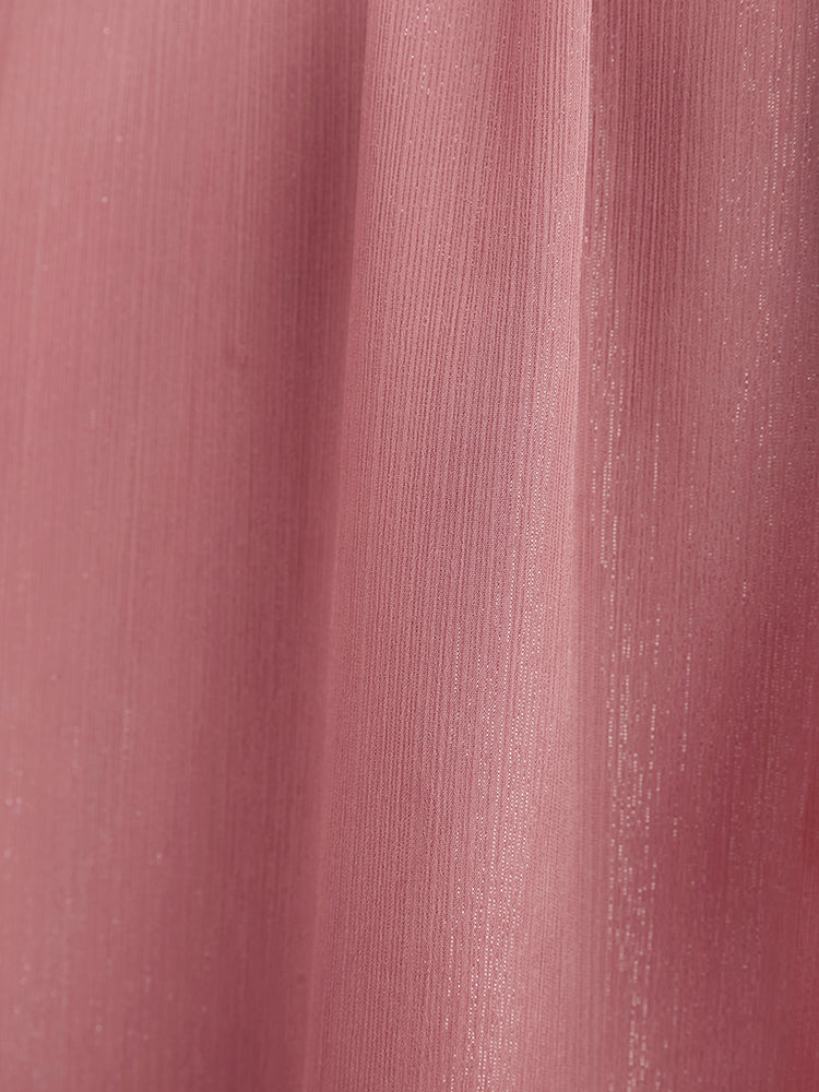 Solid Pocket Belted Surplice Neck Midi Dress