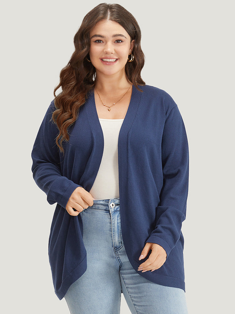 Supersoft Essentials Curved Hem Open Front Cardigan