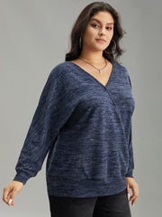 Solid Heather V Neck Sequin T-shirt