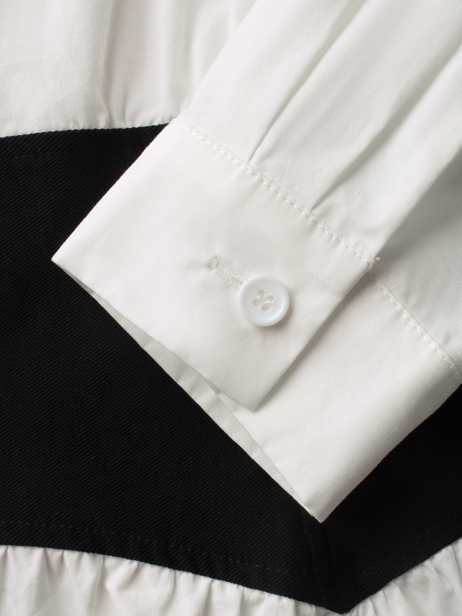 Shirt Collar Contrast Patchwork Shirt