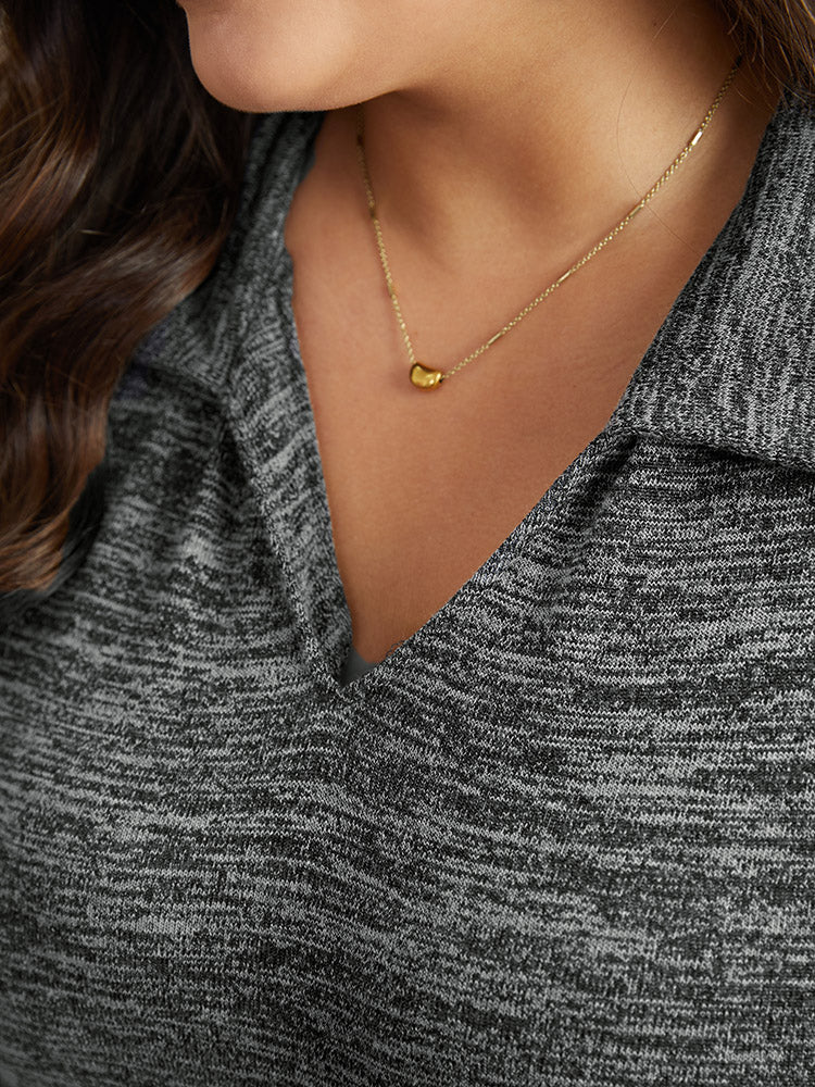 Solid Pocket Elastic Waist Ties Split Hem Dress