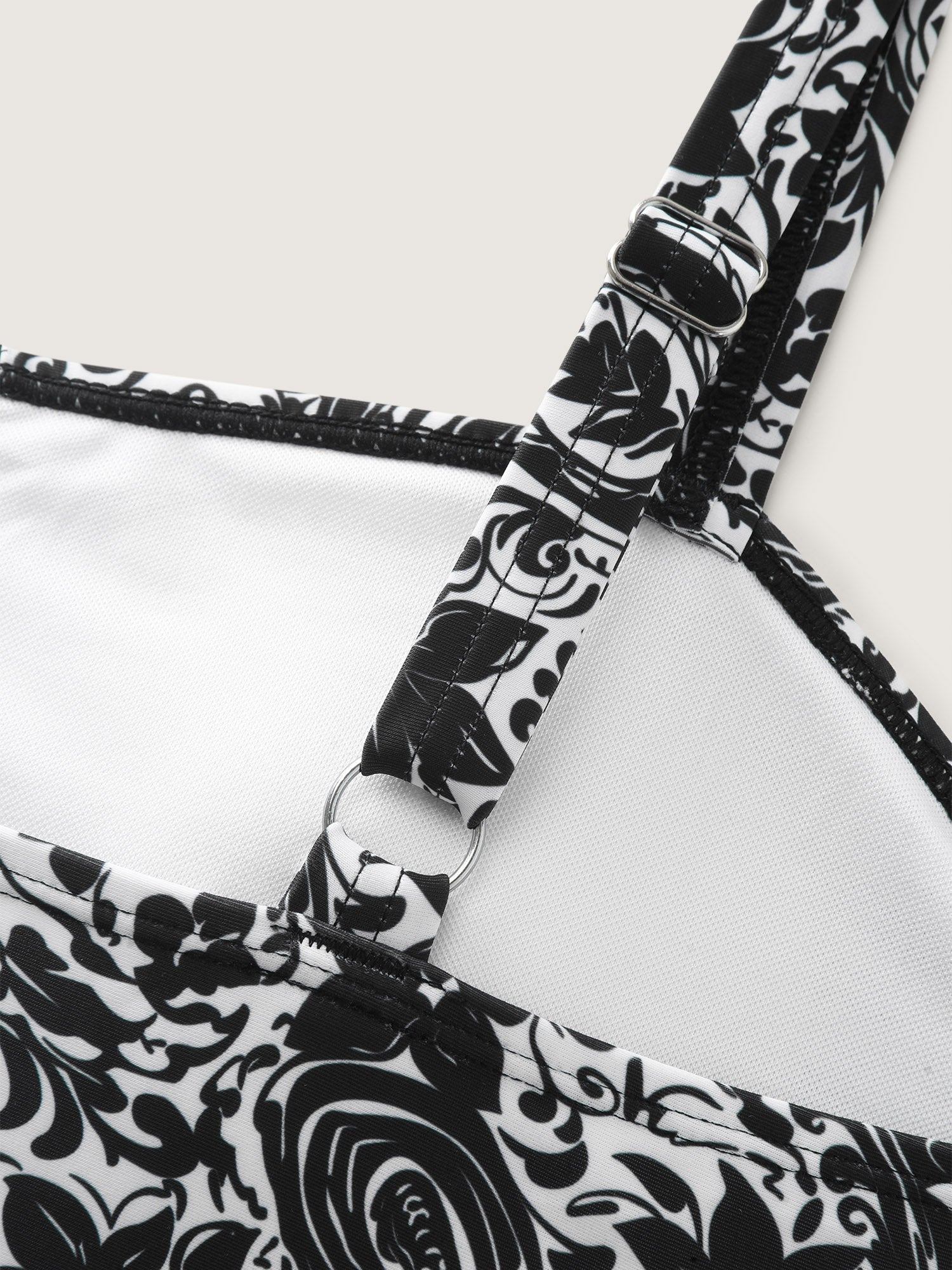 Paisley Print Twist Front Swim Dress