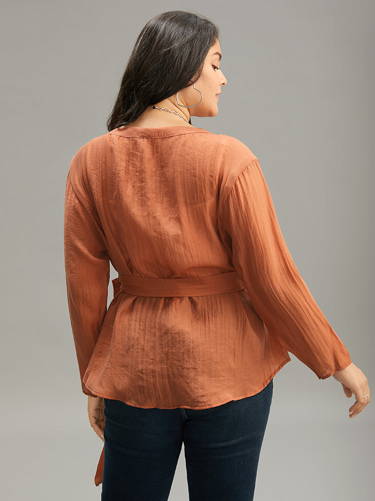 Halloween Plain Belted Pocket Button Up Gathered Coat