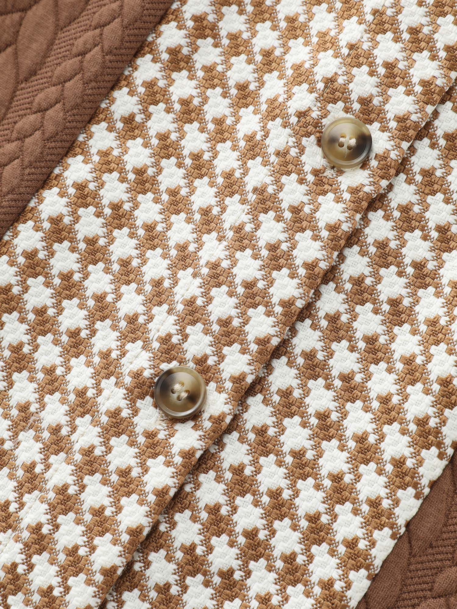 Colorblock Textured Pocket Button Jacket