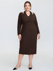 2-in-1 Cozy Figure-Hugging Midi Dress